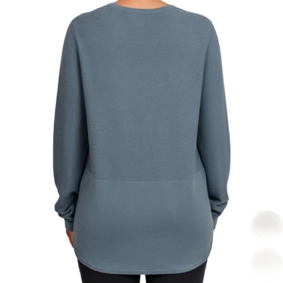 NWT Kersh Blue Long Sleeve Sweater Women's Small Knit Tunic Length - Picture 3 of 15